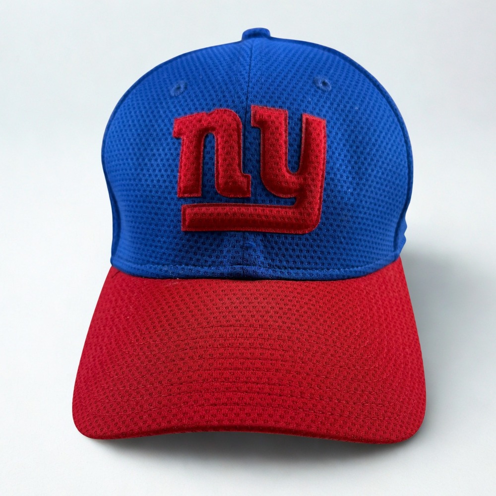 NFL New York Giants Hat Football New Era Mens S/M Blue Red 39THIRTY Stretch Fit